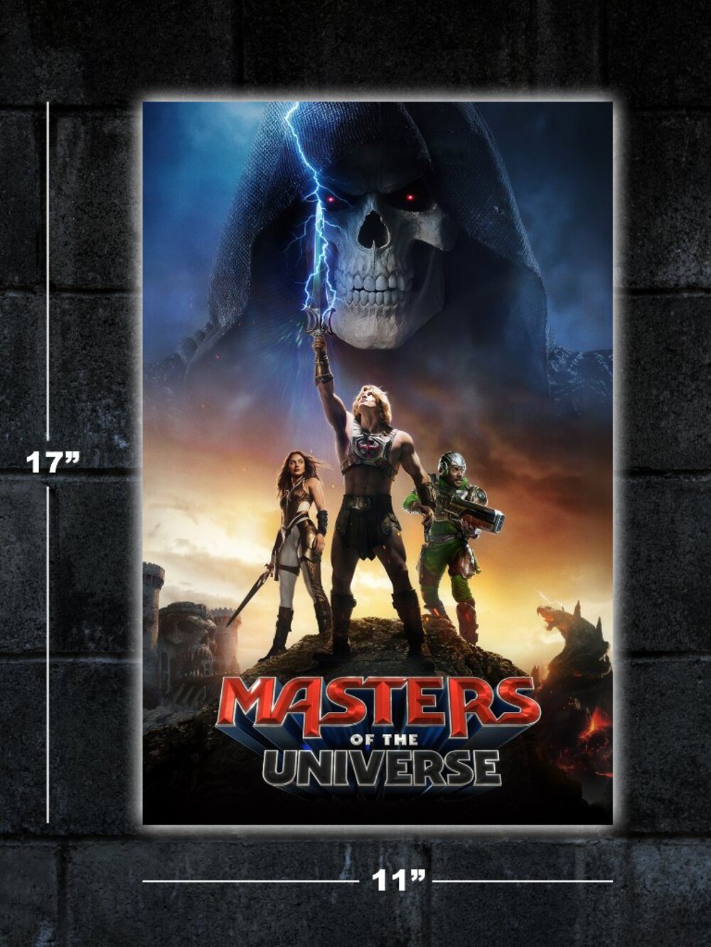Masters of the Universe movie poster -11x17 art print merch MOTU He-Man Skeletor